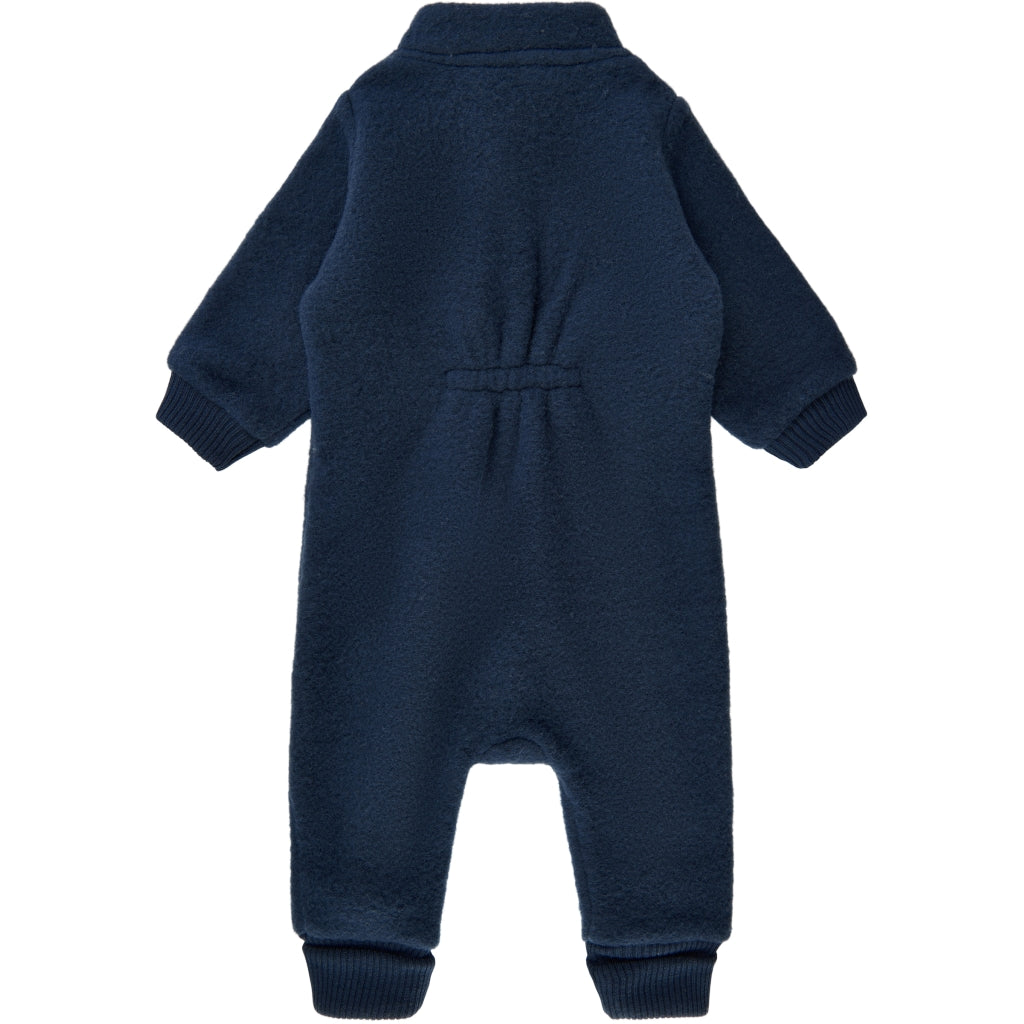 Mikk-Line Baby Ulddragt (Ribkant) Uld Blue Nights
