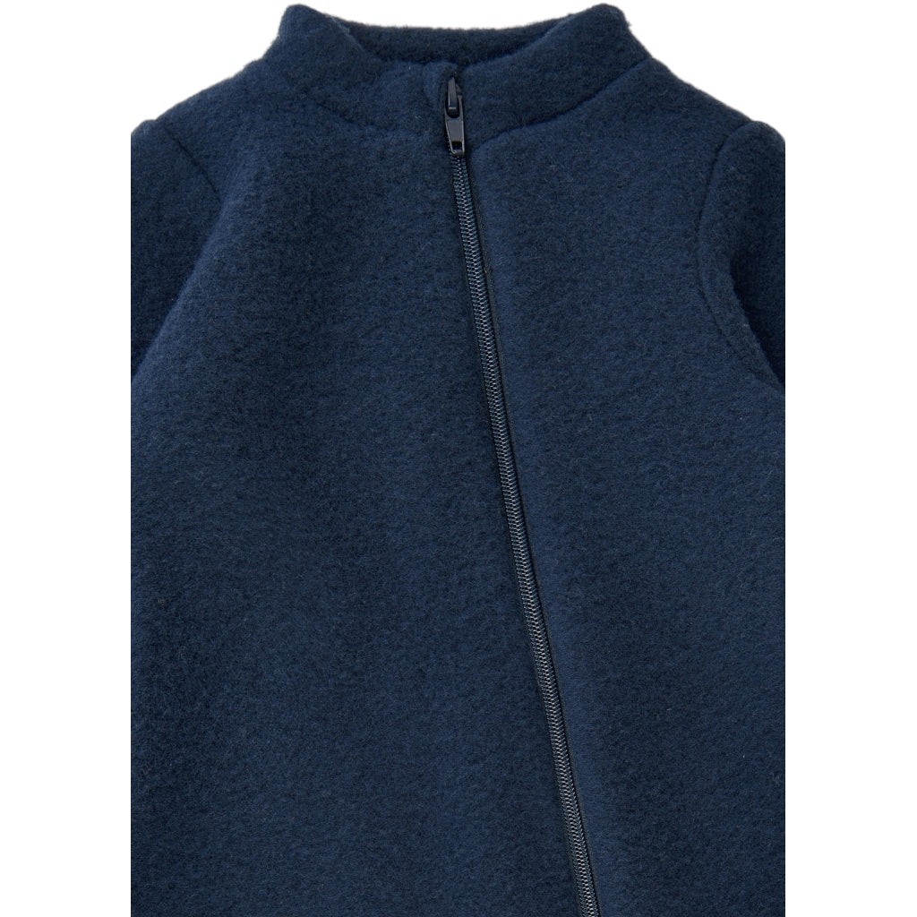 Mikk-Line Baby Ulddragt (Ribkant) Uld Blue Nights