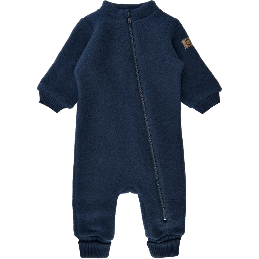 Mikk-Line Baby Ulddragt (Ribkant) Uld Blue Nights