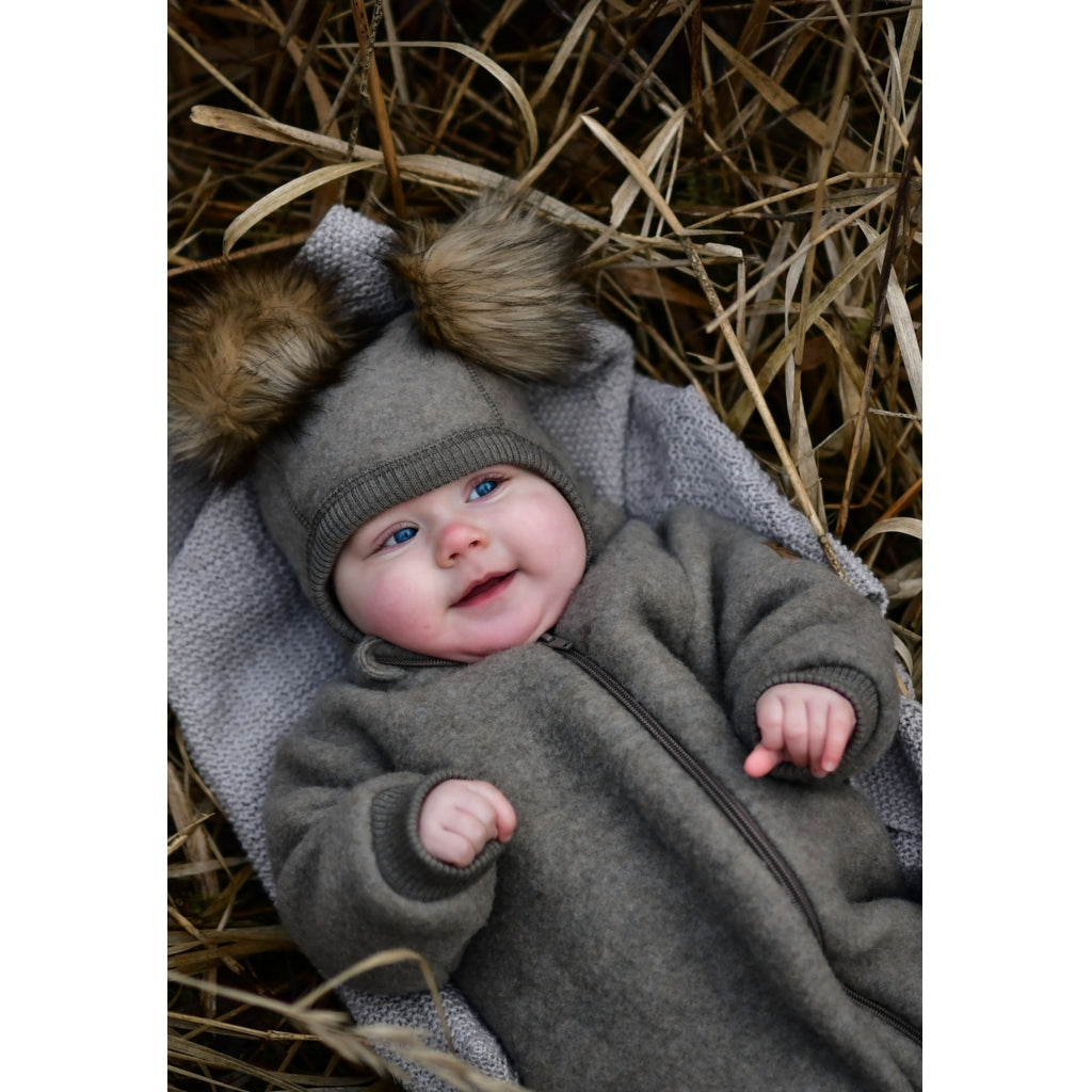 Mikk-Line Baby Ulddragt (Ribkant) Uld Melange Denver