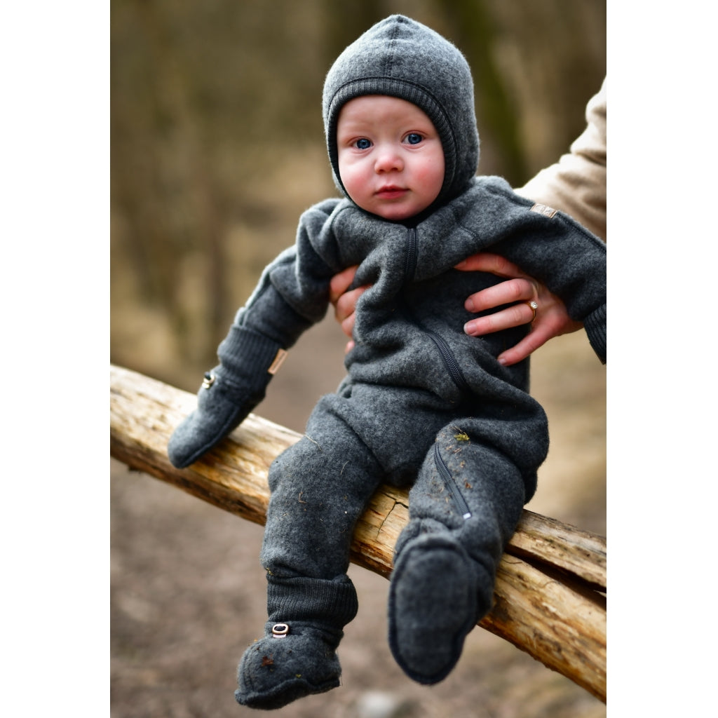 Mikk-Line Baby Uldfutter Uld Anthracite Melange