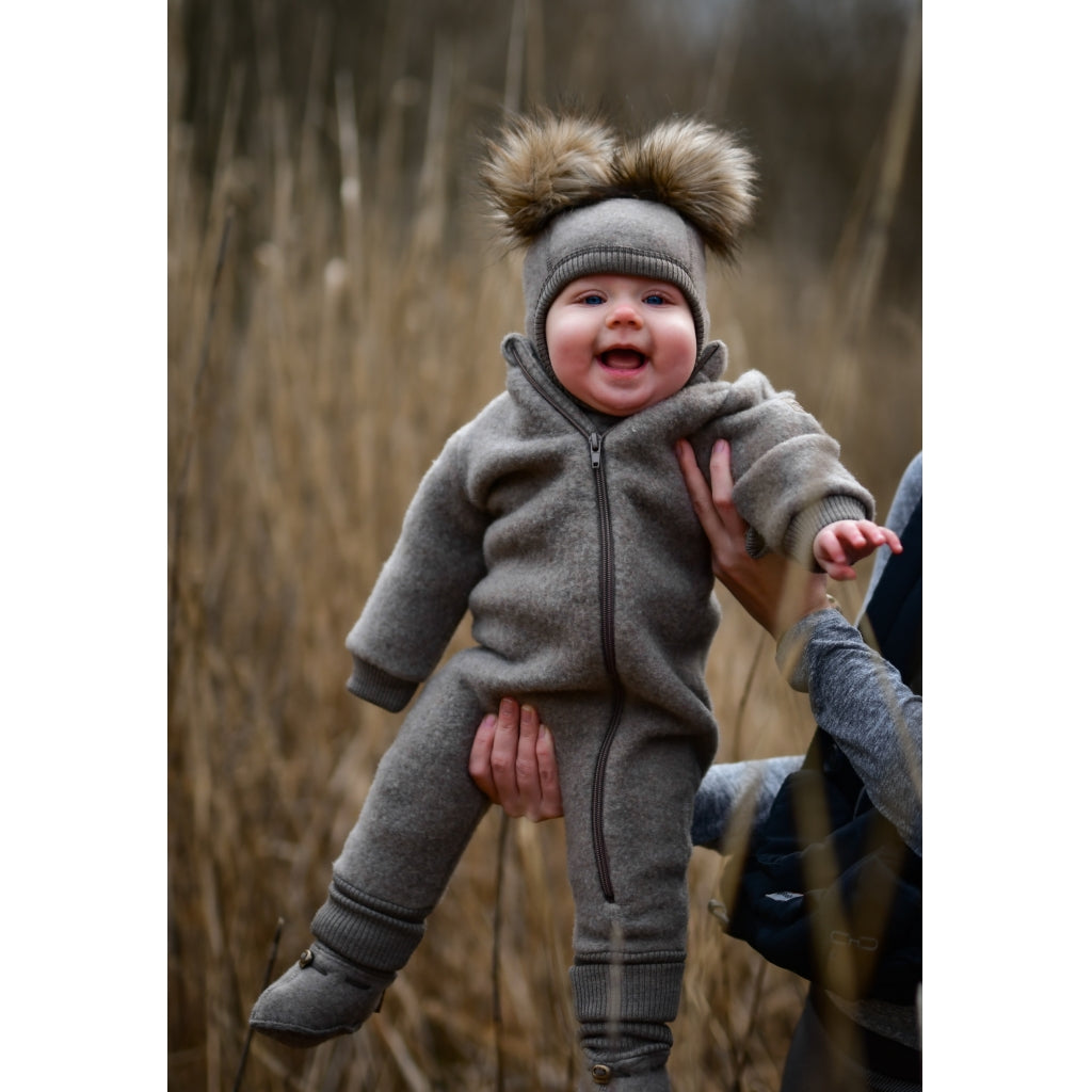 Mikk-Line Baby Uldfutter Uld Anthracite Melange