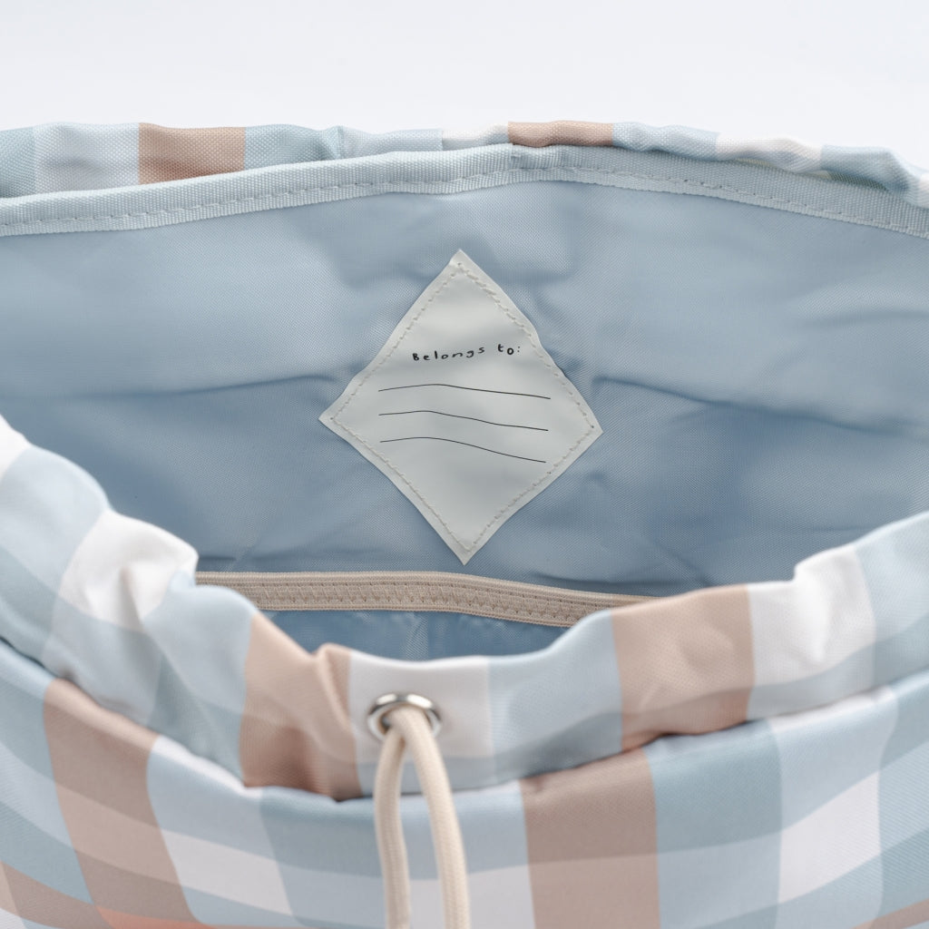 Fabelab Backpack - Large - Cottage Blue Checks Bags & Backpacks Multi Print