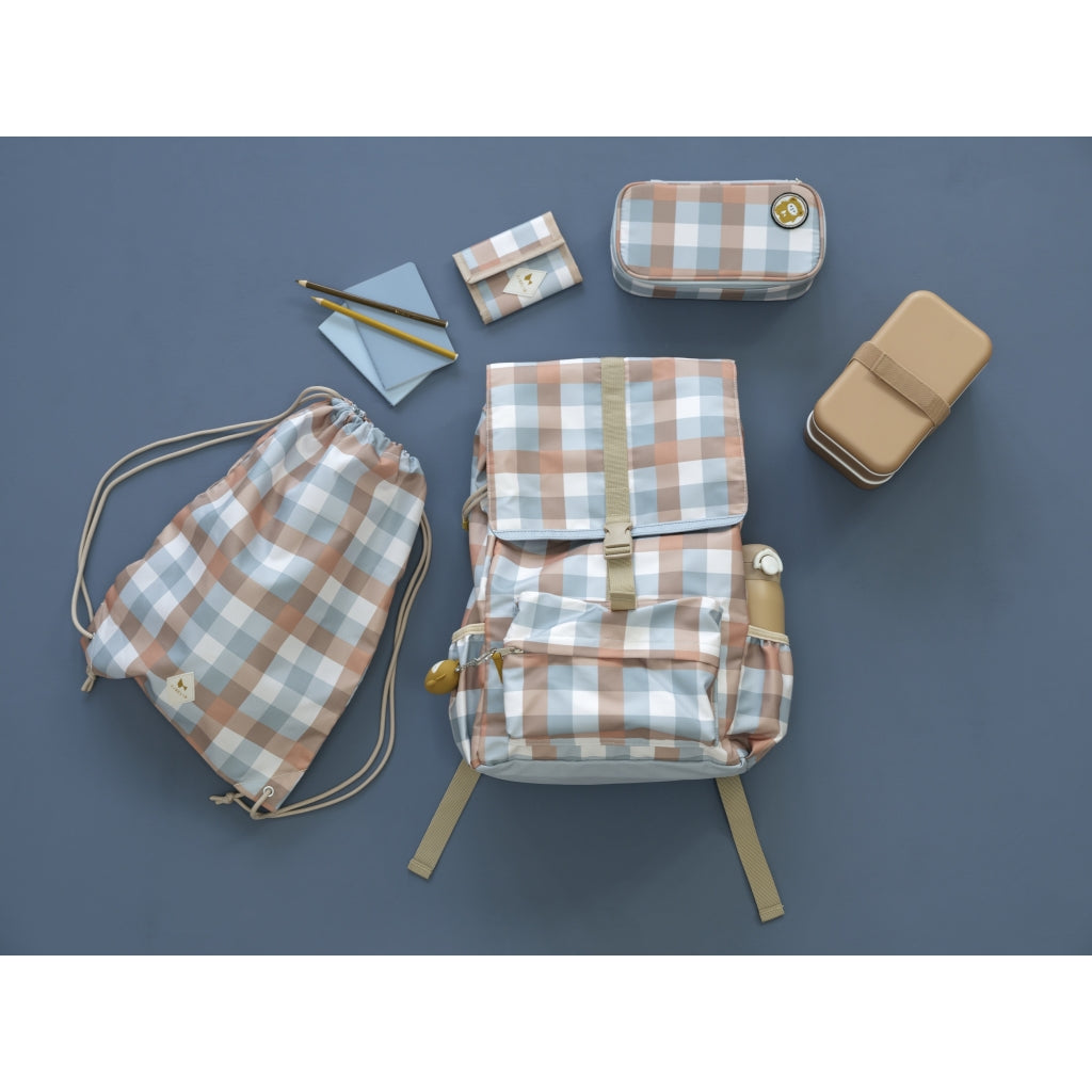 Fabelab Backpack - Large - Cottage Blue Checks Bags & Backpacks Multi Print
