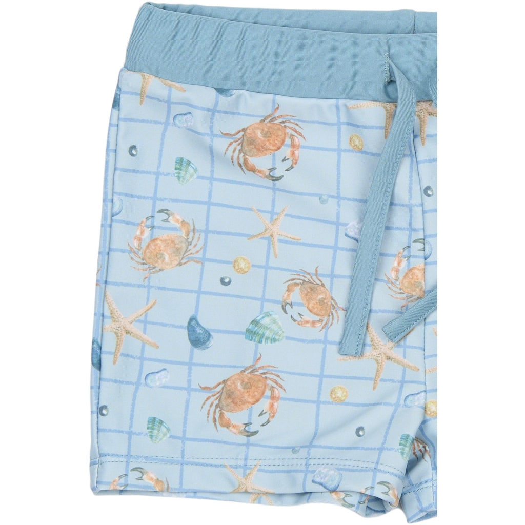 Mikk-Line Badebukser (Mønstret) UV50+ Badetøj Faded Denim