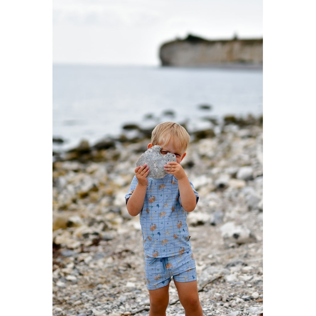 Mikk-Line Badebukser (Mønstret) UV50+ Badetøj Faded Denim