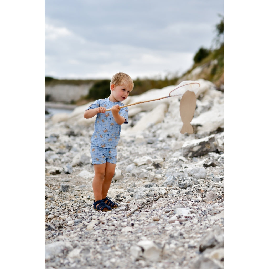 Mikk-Line Badebukser (Mønstret) UV50+ Badetøj Faded Denim