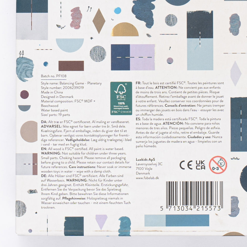 Fabelab Balancing Game - Planetary Wooden Toys