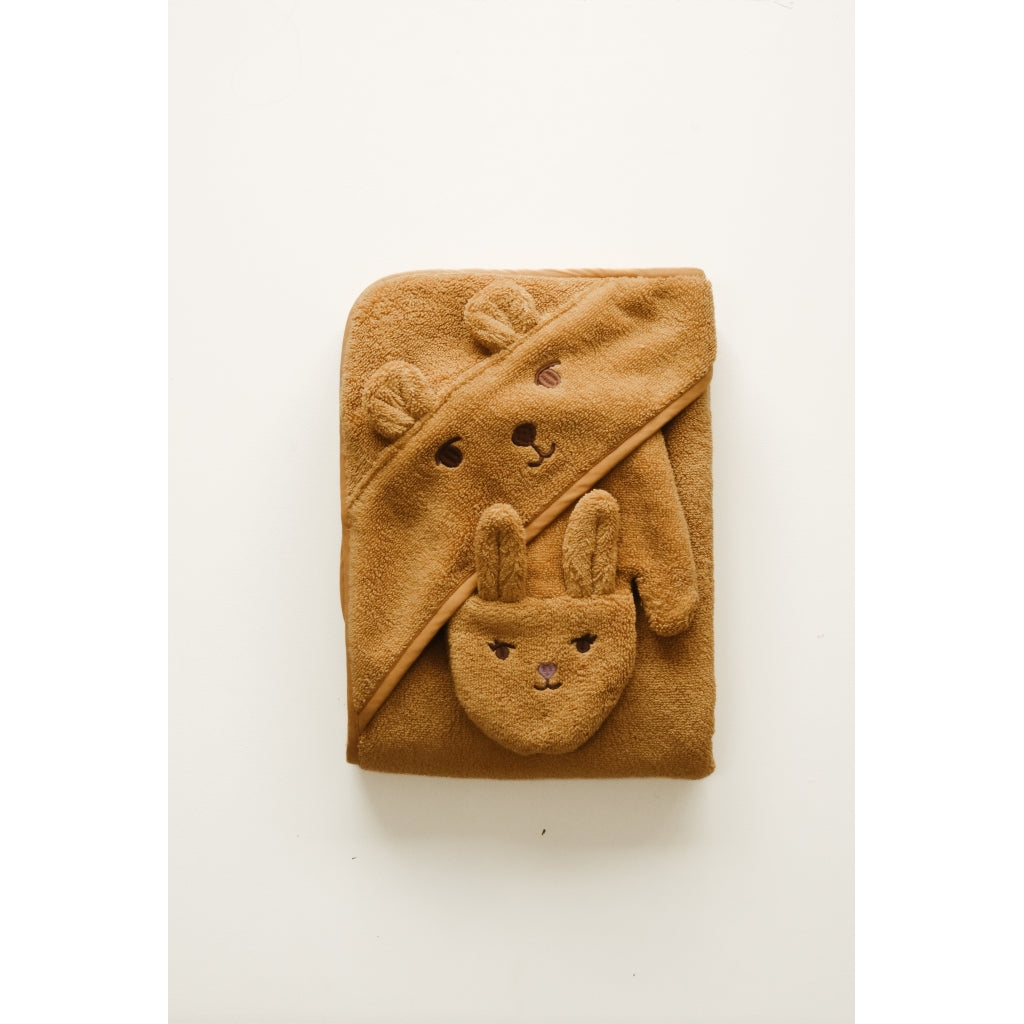 Fabelab Bath Mitts - 2 pack - Bear and Bunny Badekåber Wood Thrush