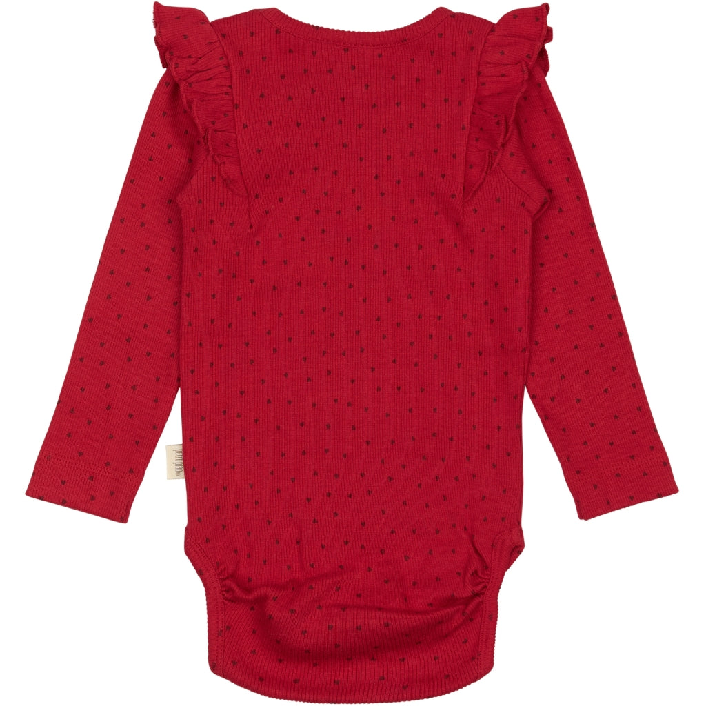 PETIT PIAO Body L/S Modal Bodystockings Jet Red/Biking Red