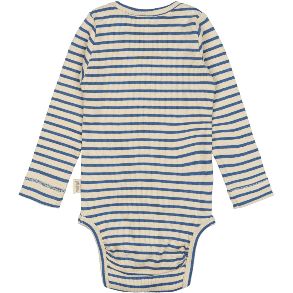 PETIT PIAO Body L/S Modal Striped Bodystockings True navy/off white