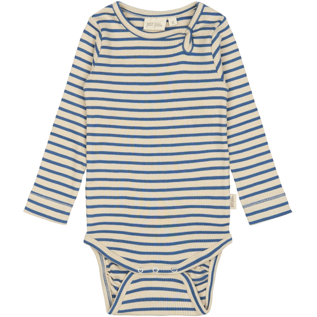 PETIT PIAO Body L/S Modal Striped Bodystockings True navy/off white