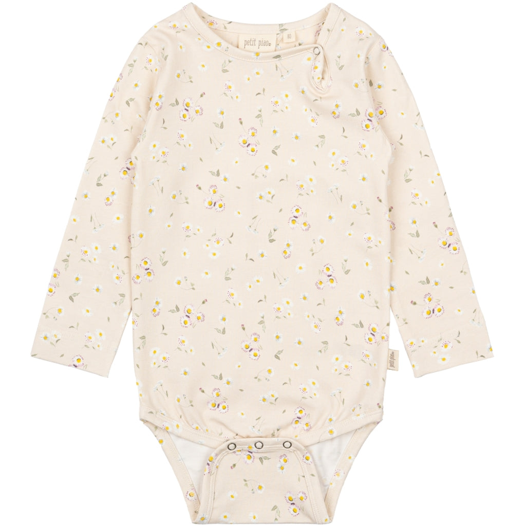 PETIT PIAO Body L/S Printed Bodystockings Bellis