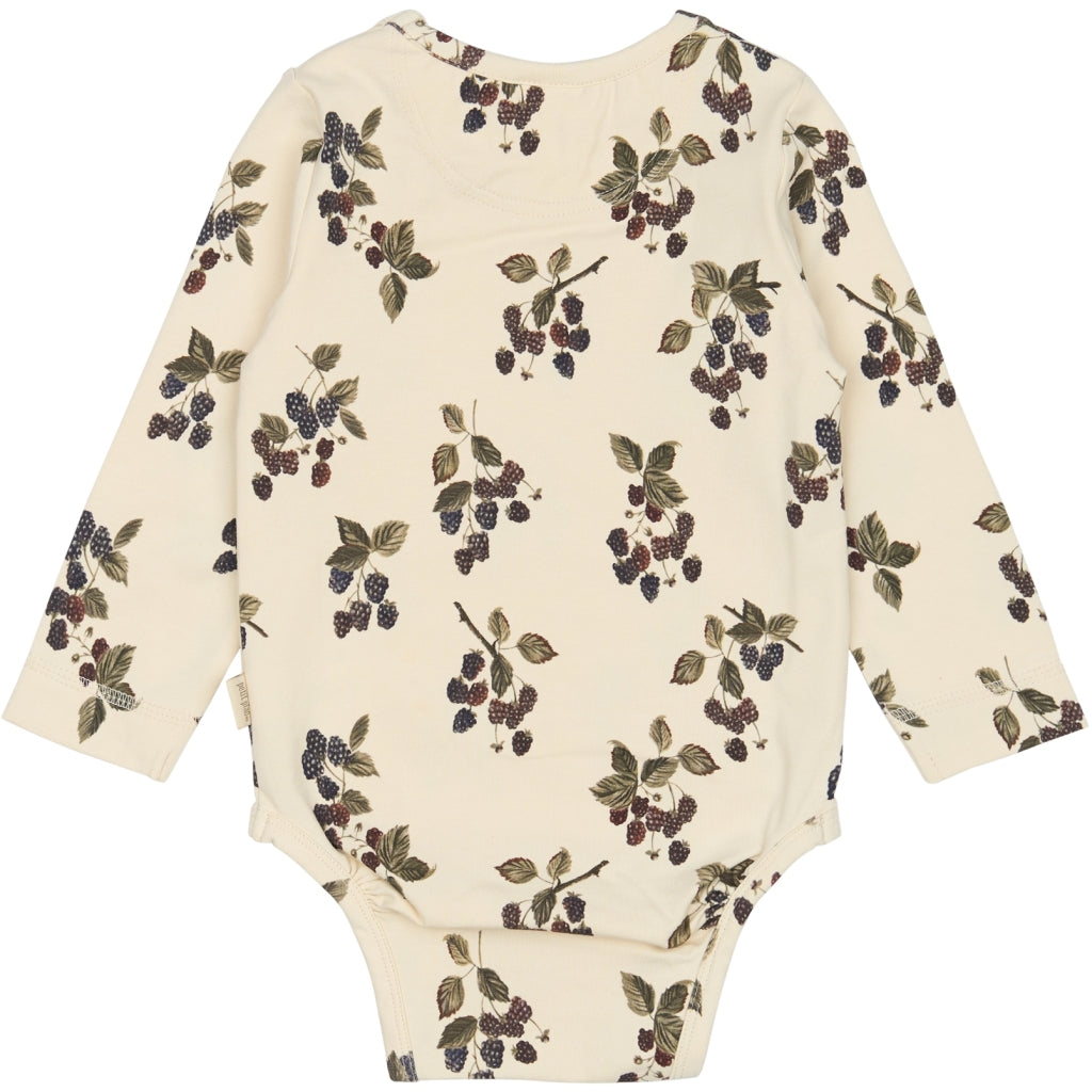 PETIT PIAO Body L/S Printed Bodystockings Black Berry