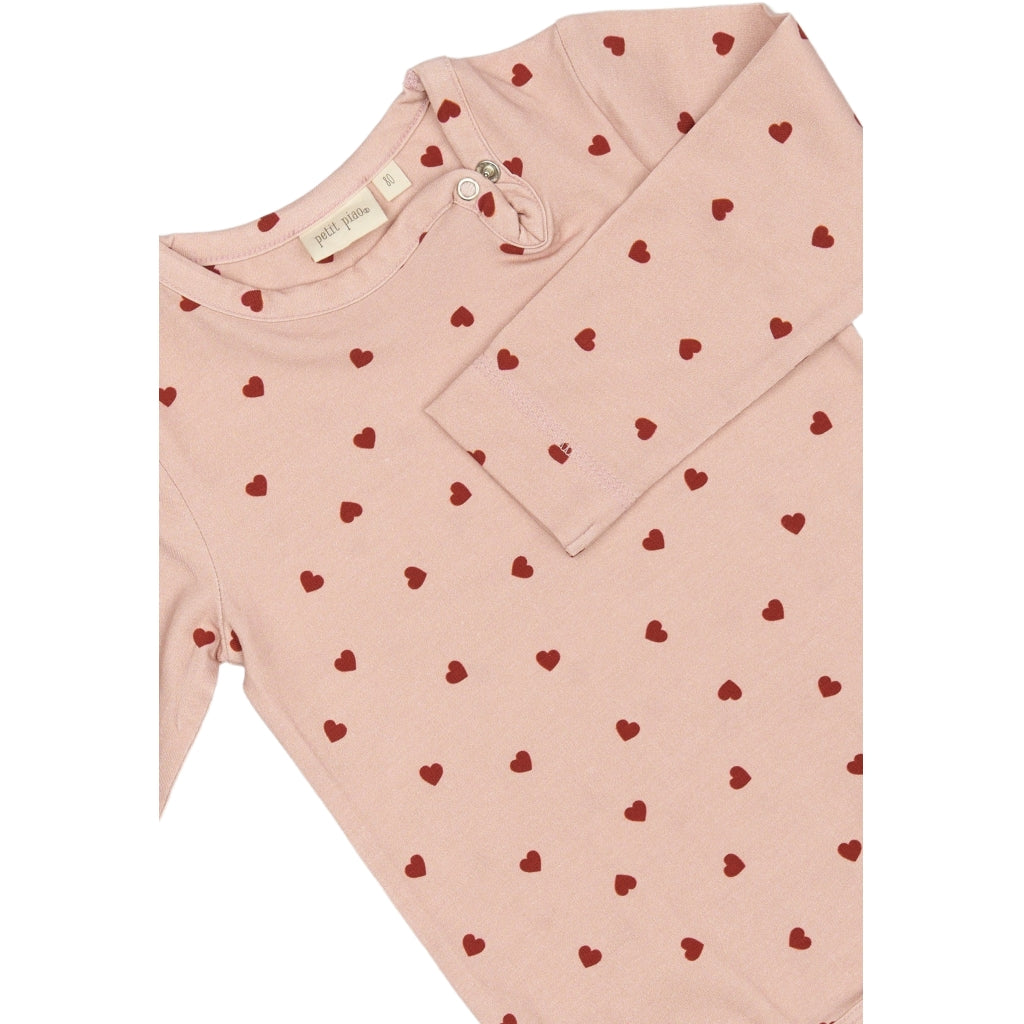 PETIT PIAO Body L/S Printed Bodystockings Heart