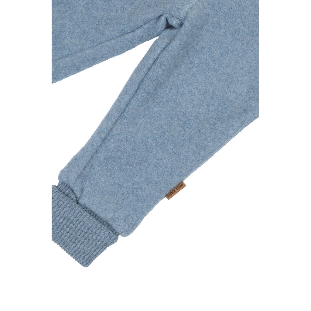 Mikk-Line Bomuld Fleece Bukser Bukser Faded Denim Melange