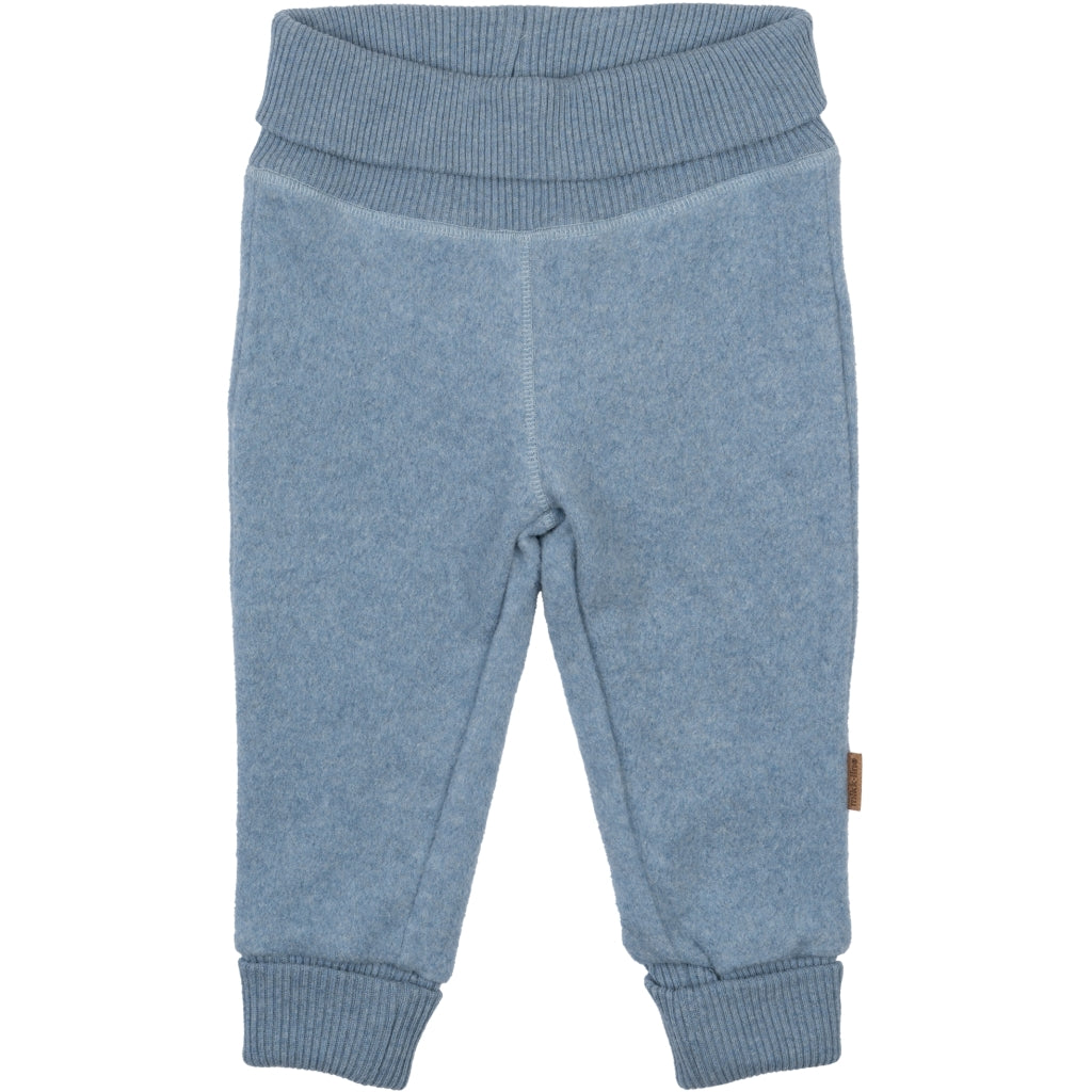 Mikk-Line Bomuld Fleece Bukser Bukser Faded Denim Melange