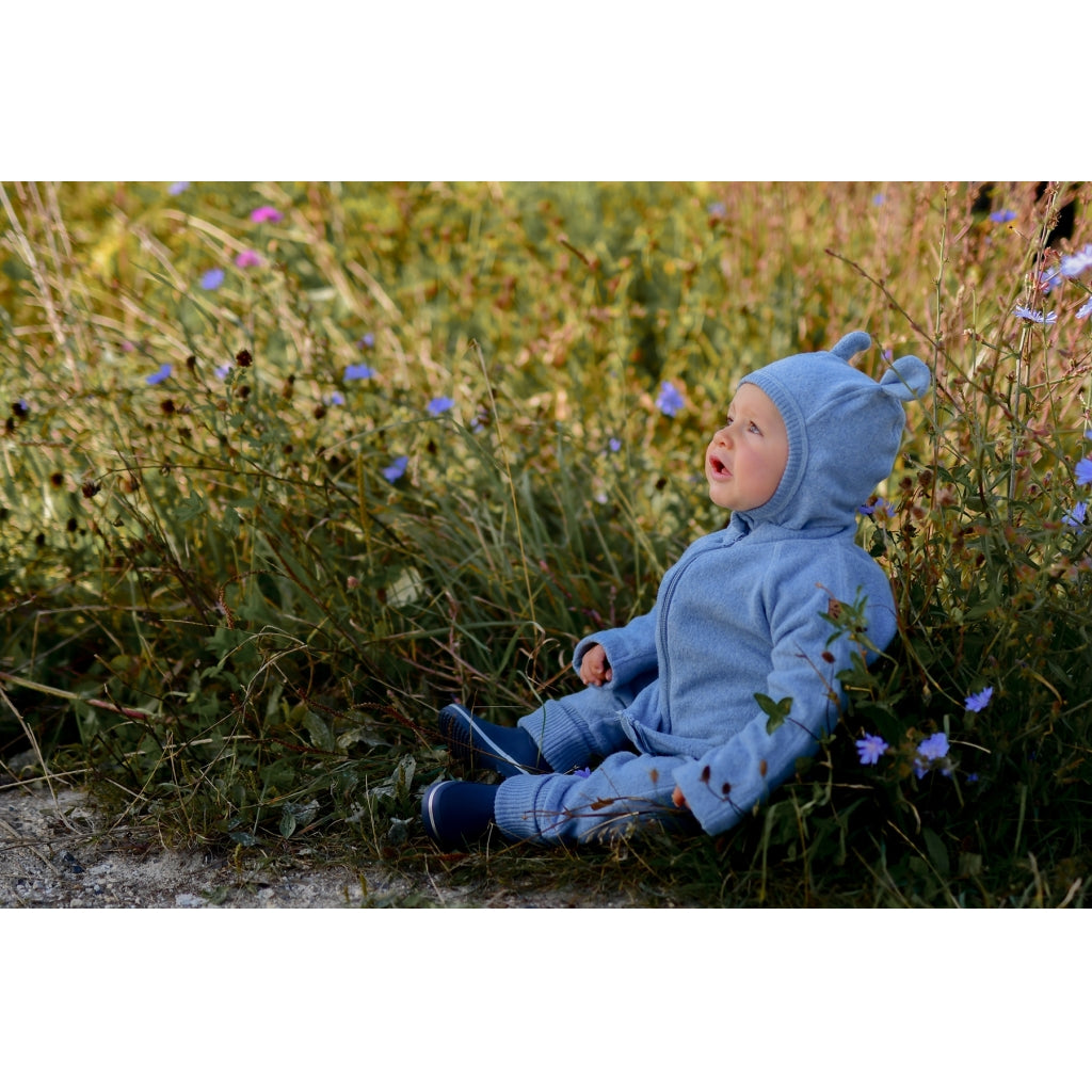 Mikk-Line Bomuld Fleece Bukser Bukser Faded Denim Melange