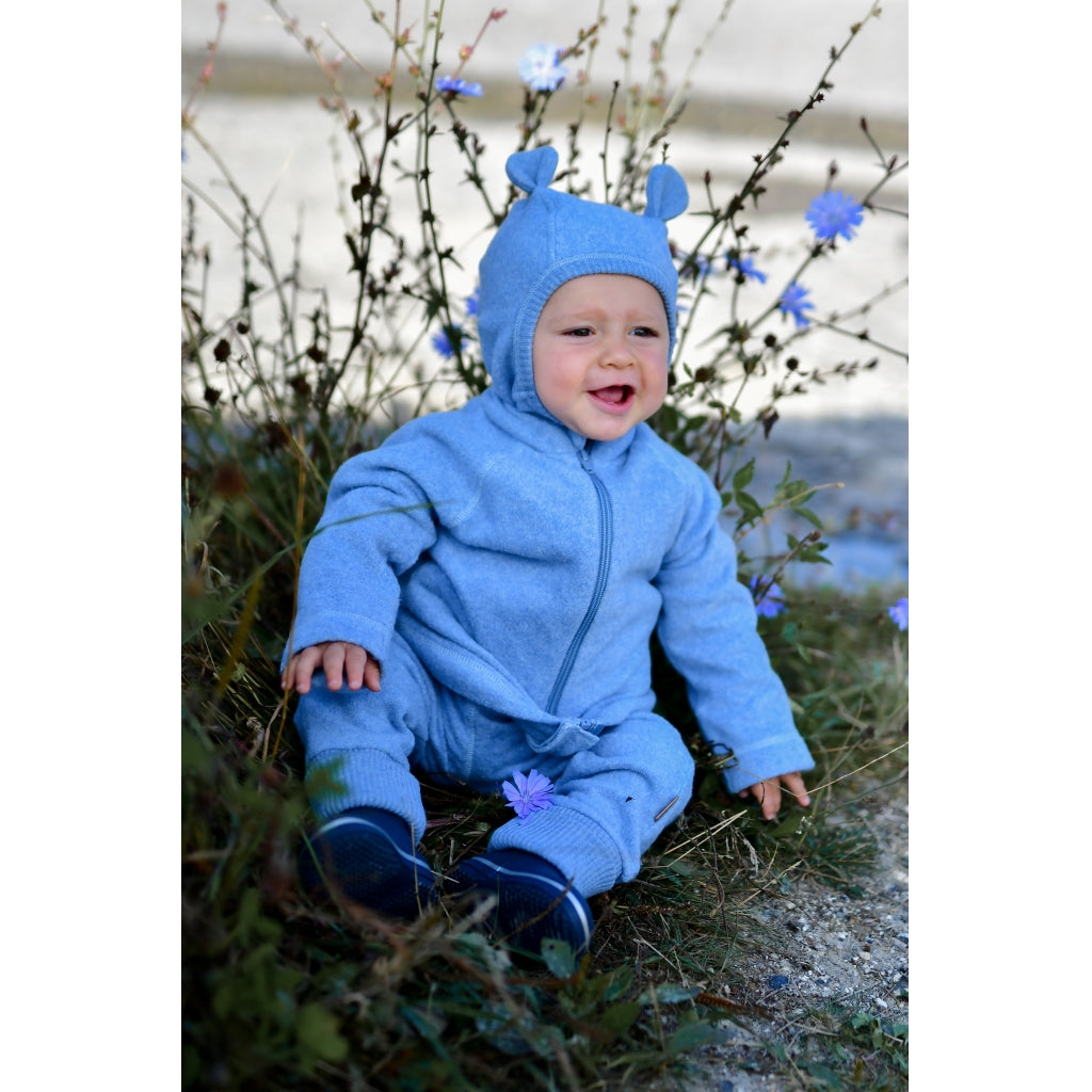 Mikk-Line Bomuld Fleece Elefanthue (Lange ører) Huer Faded Denim Melange