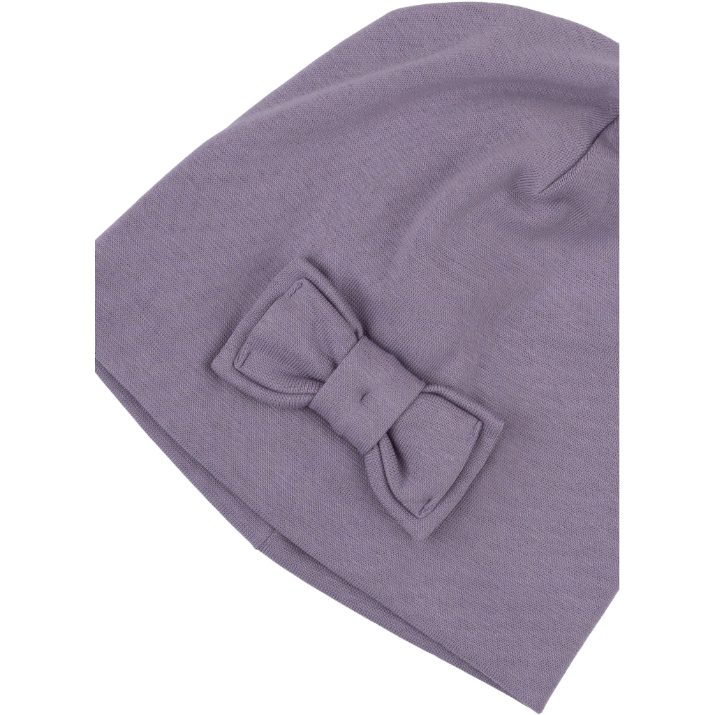 Mikk-Line Bomuld Hat m./Sløjfe (Dobbeltlag) Huer Dusk