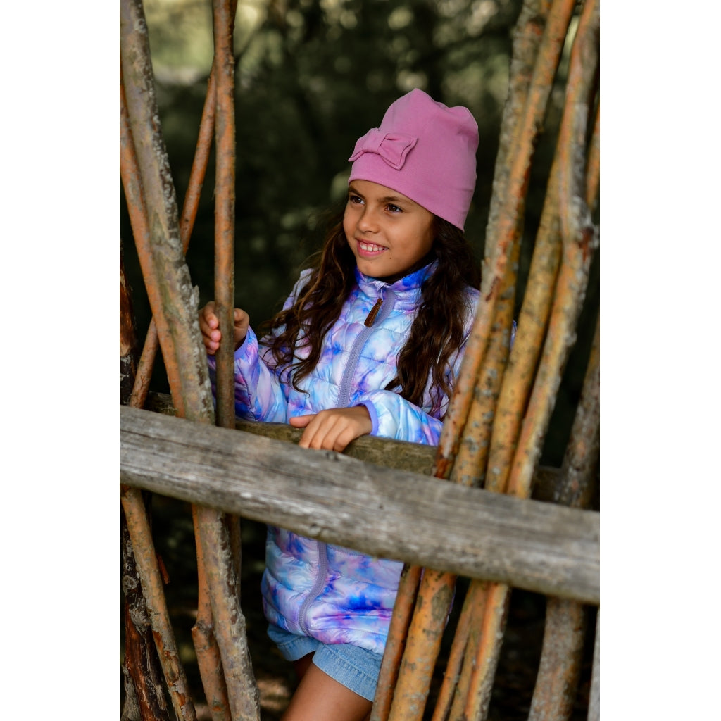 Mikk-Line Bomuld Hat m./Sløjfe (Dobbeltlag) Huer Lilas