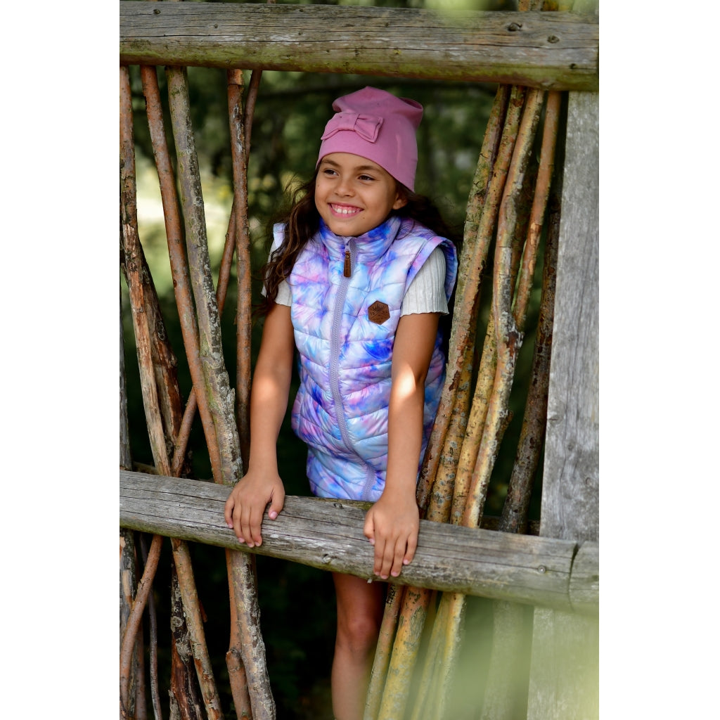 Mikk-Line Bomuld Hat m./Sløjfe (Dobbeltlag) Huer Lilas