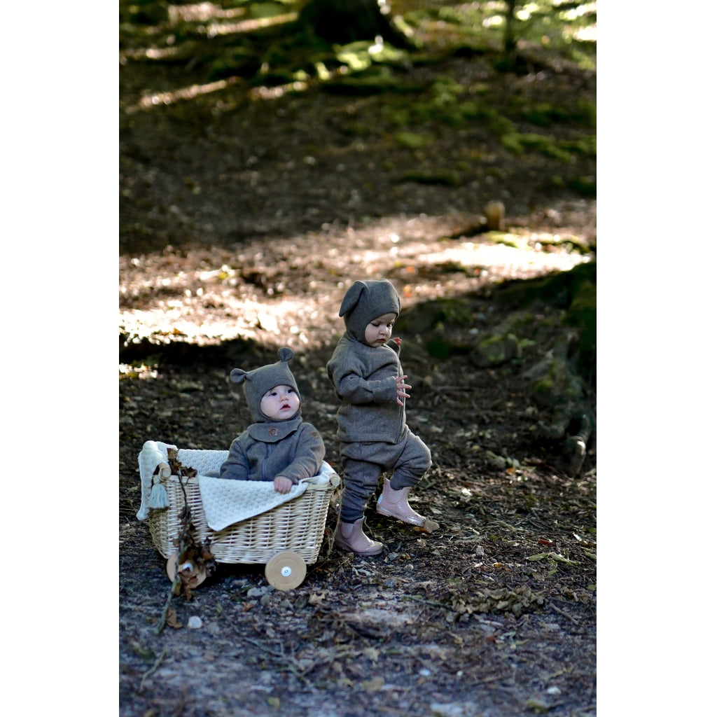 Mikk-Line Bomuld Fleece Baby Heldragt Wholesuit Melange Denver