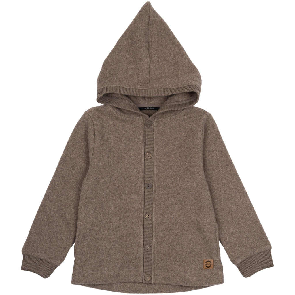Mikk-Line Bomuld Fleece Cardigan (Hætte) Jakker Melange Denver