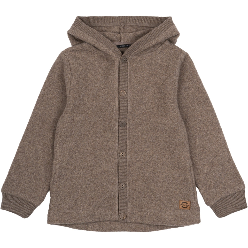 Mikk-Line Bomuld Fleece Cardigan (Hætte) Jakker Melange Denver