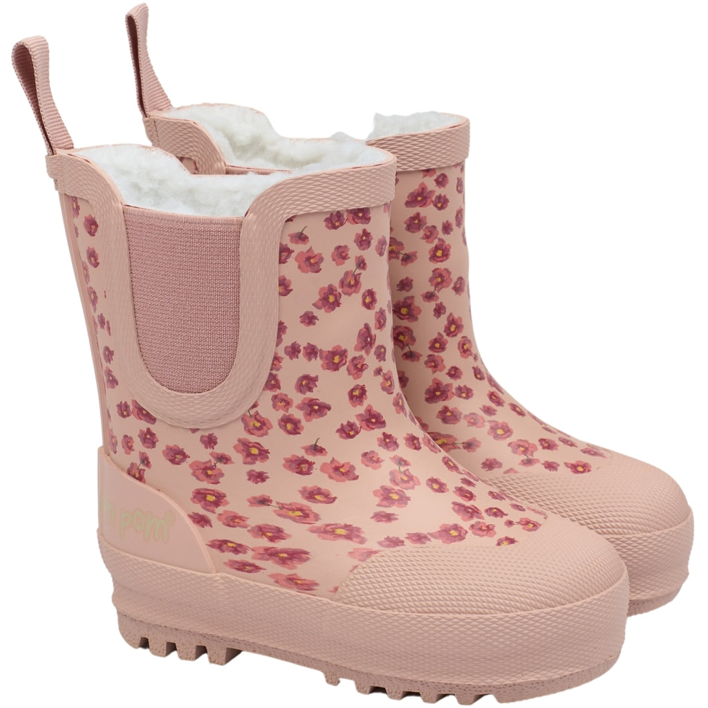 POM POM Brook GumBoots Thermo Ankle Rubber Boots Autumn Anemone Mini