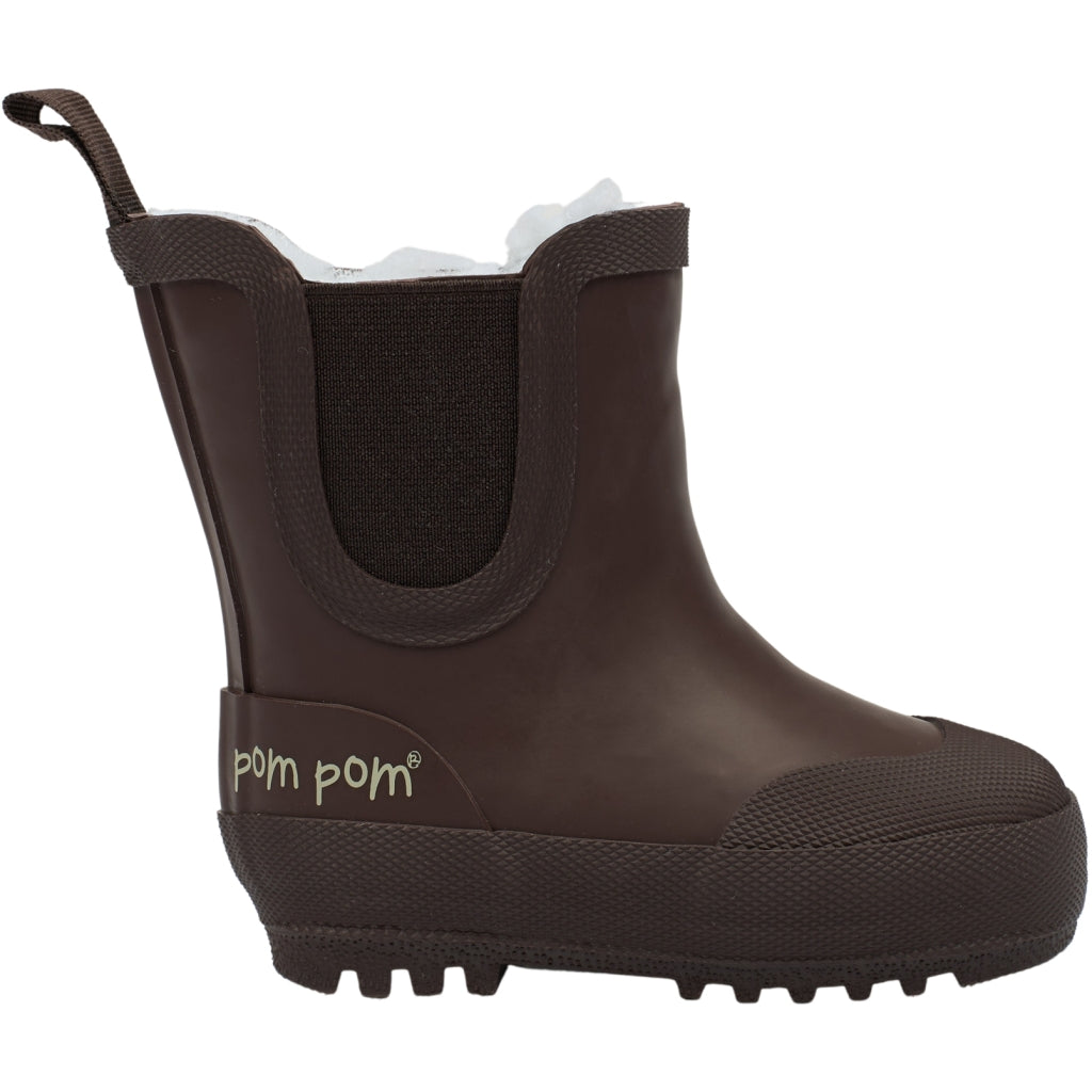 POM POM Brook GumBoots Thermo Ankle Rubber Boots Chocolate