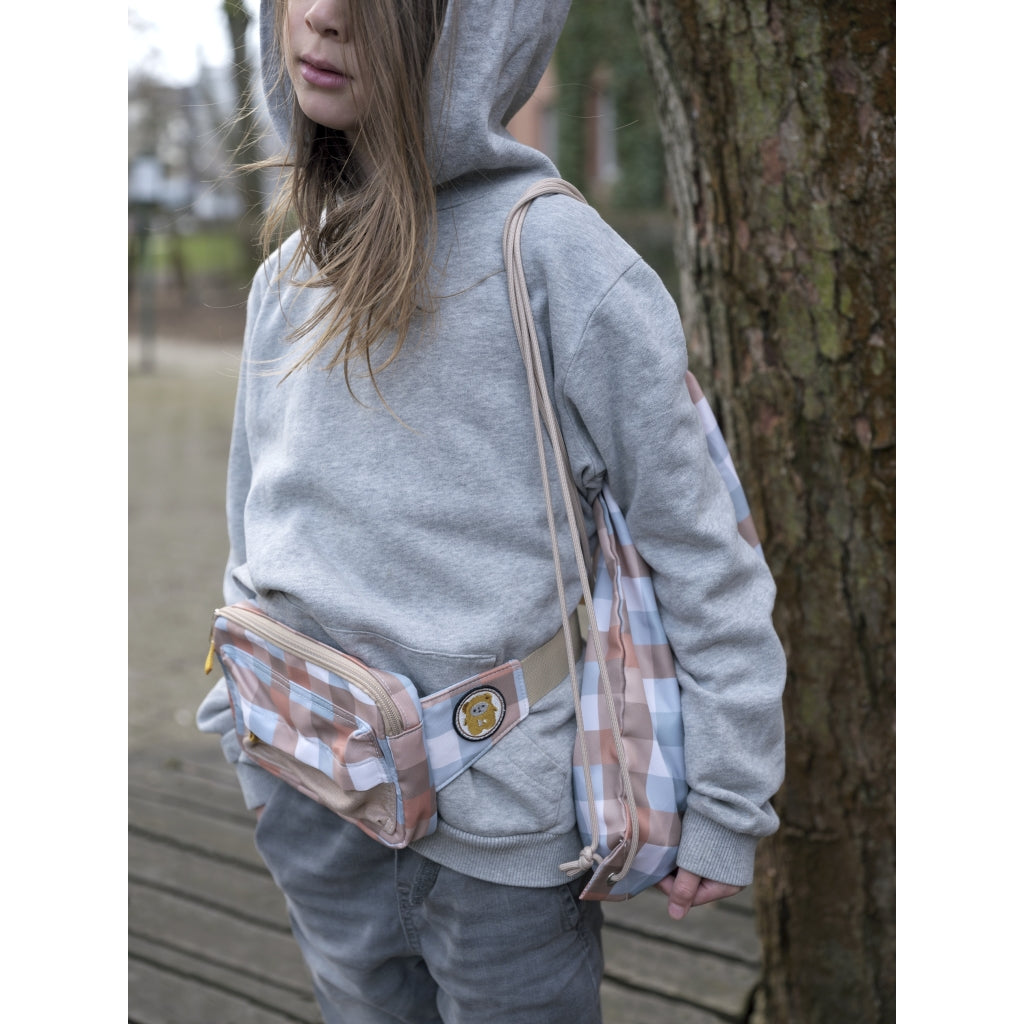 Fabelab Bum Bag - Cottage Blue Checks Bags & Backpacks Multi Print