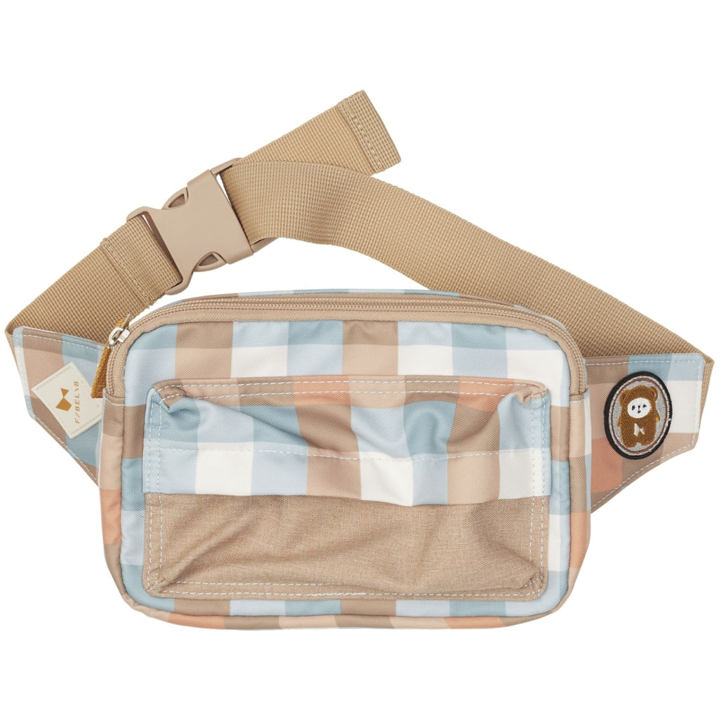 Fabelab Bum Bag - Cottage Blue Checks Bags & Backpacks Multi Print