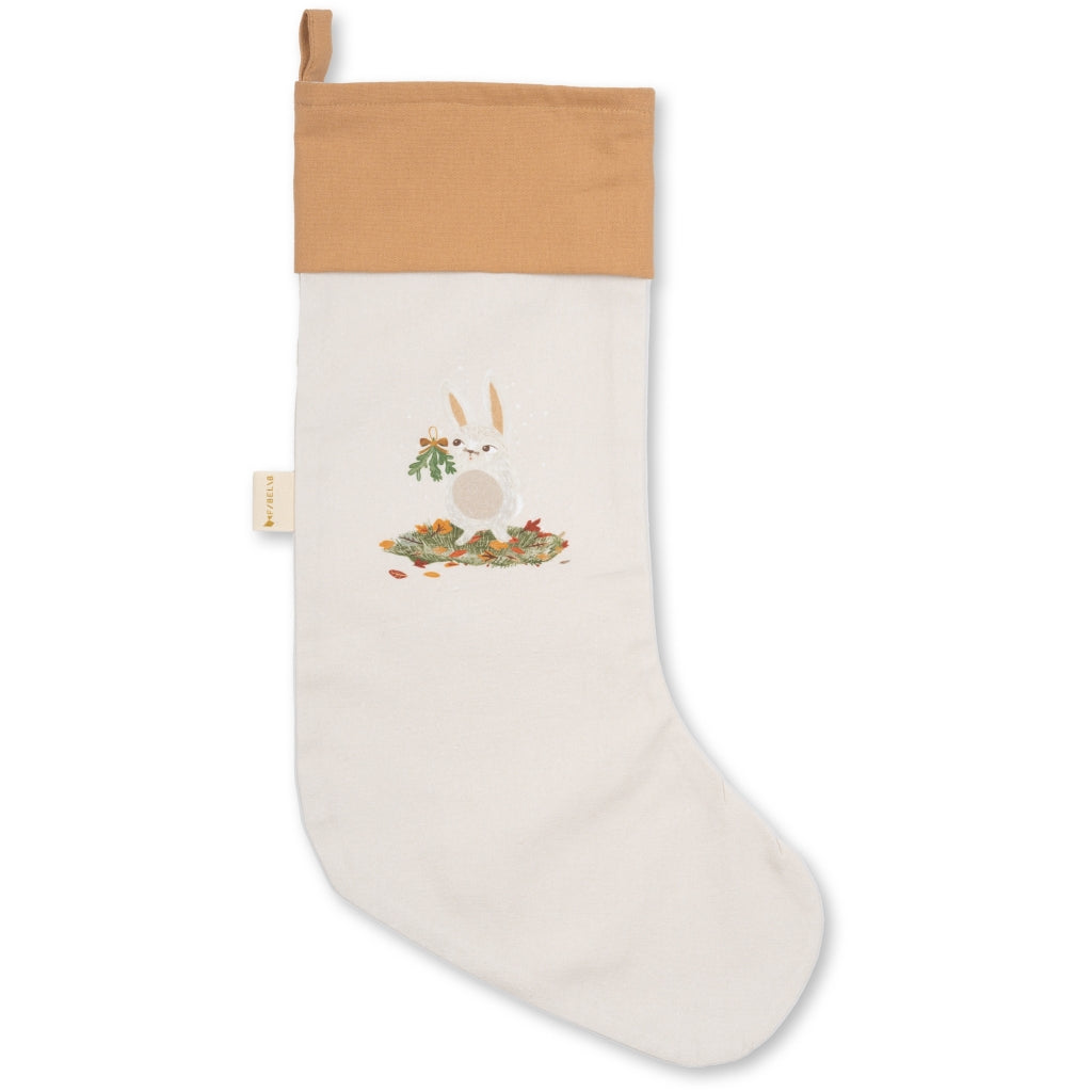 Fabelab Christmas Stocking - printed - Woodland Bunny Decoration Oat Milk