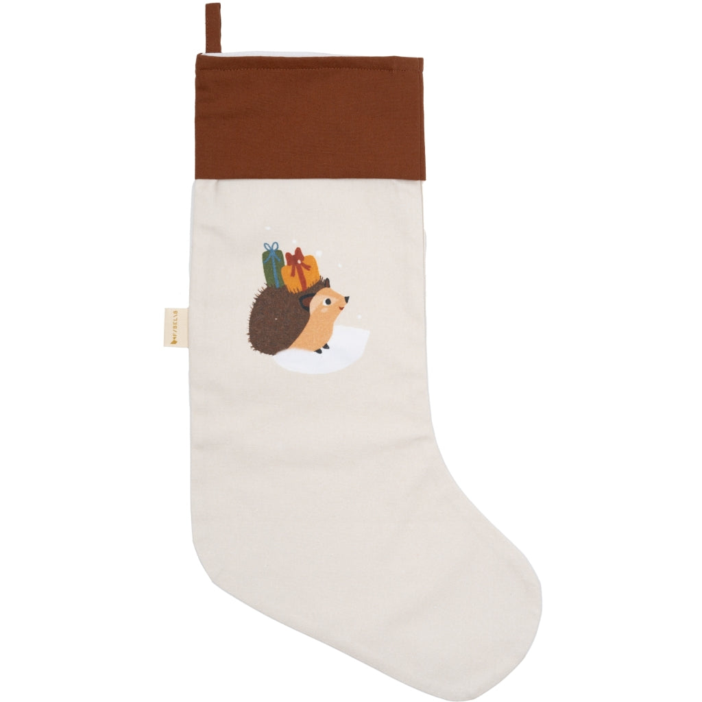 Fabelab Christmas Stocking - printed - Woodland Hedgehog Decoration