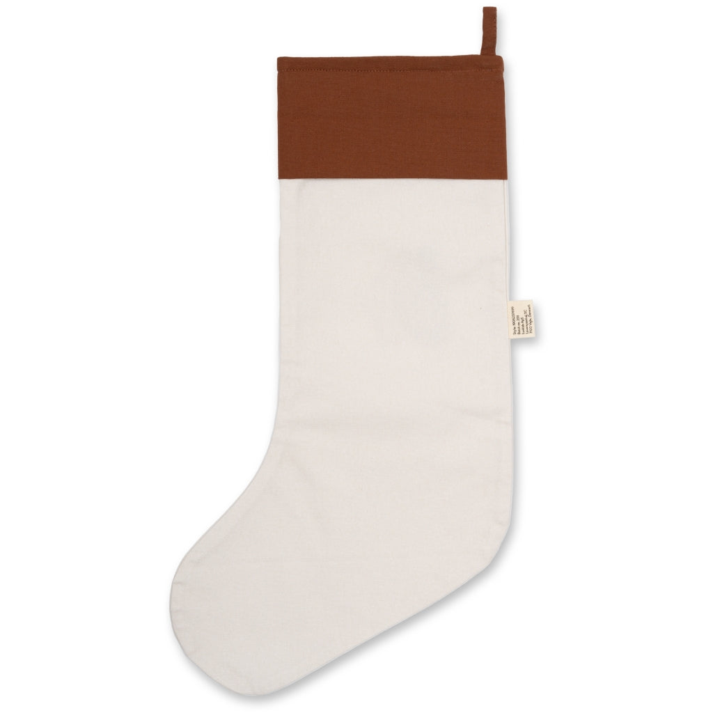 Fabelab Christmas Stocking - printed - Woodland Hedgehog Decoration Oat Milk