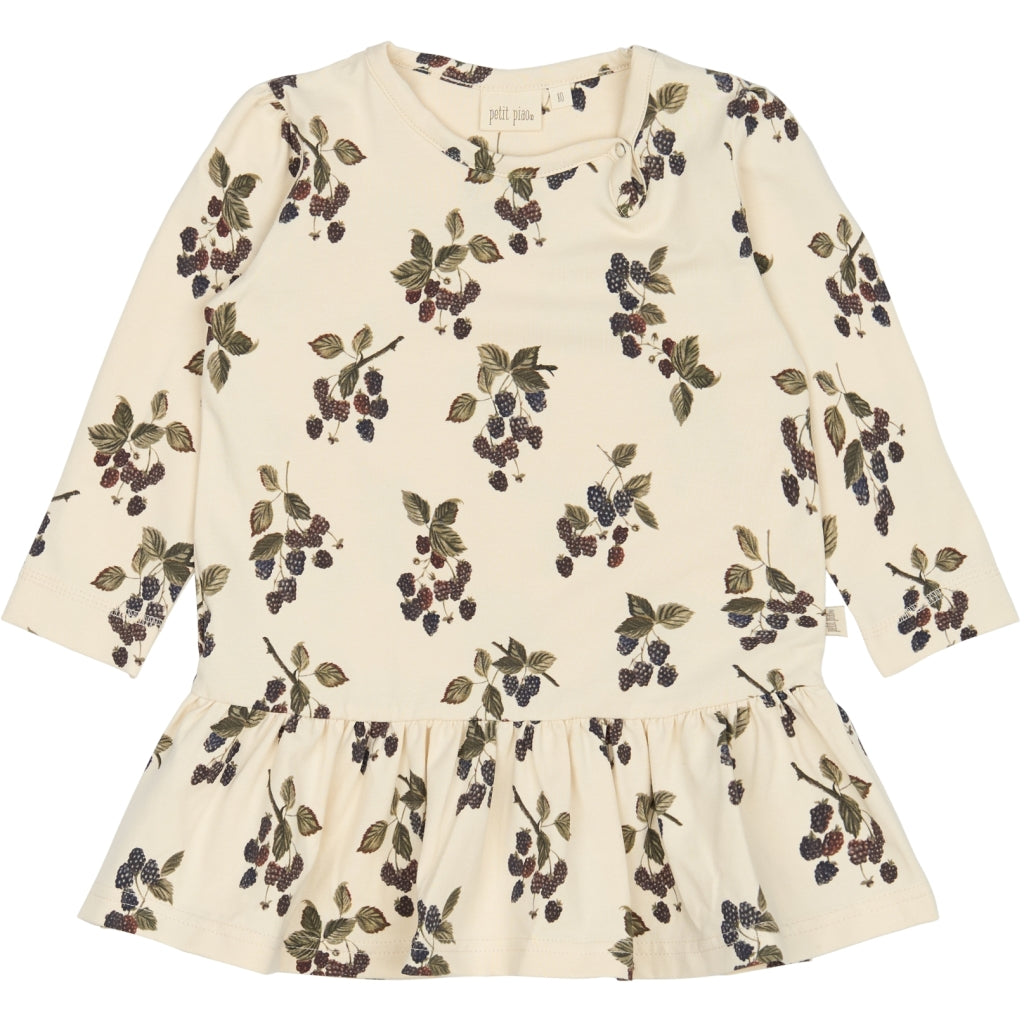 PETIT PIAO Dress L/S Gather Printed Kjoler Black Berry