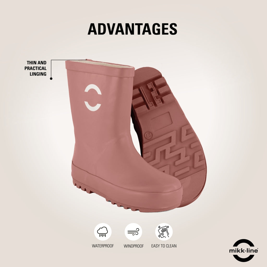 Mikk-Line Gummistøvler Ensfarvet Rubber Boots Burlwood