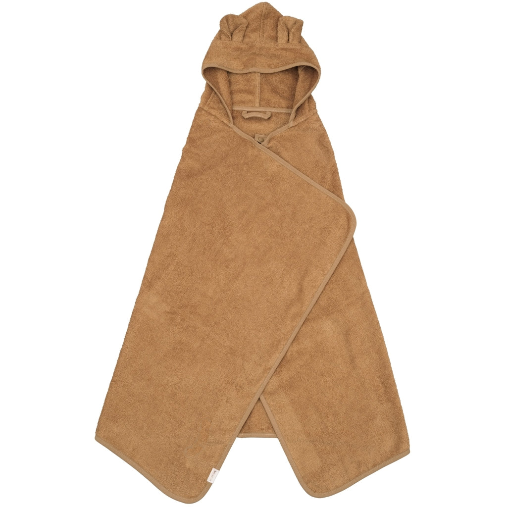 Fabelab Hooded Junior Towel - Bear - Ochre Badekåber Ochre
