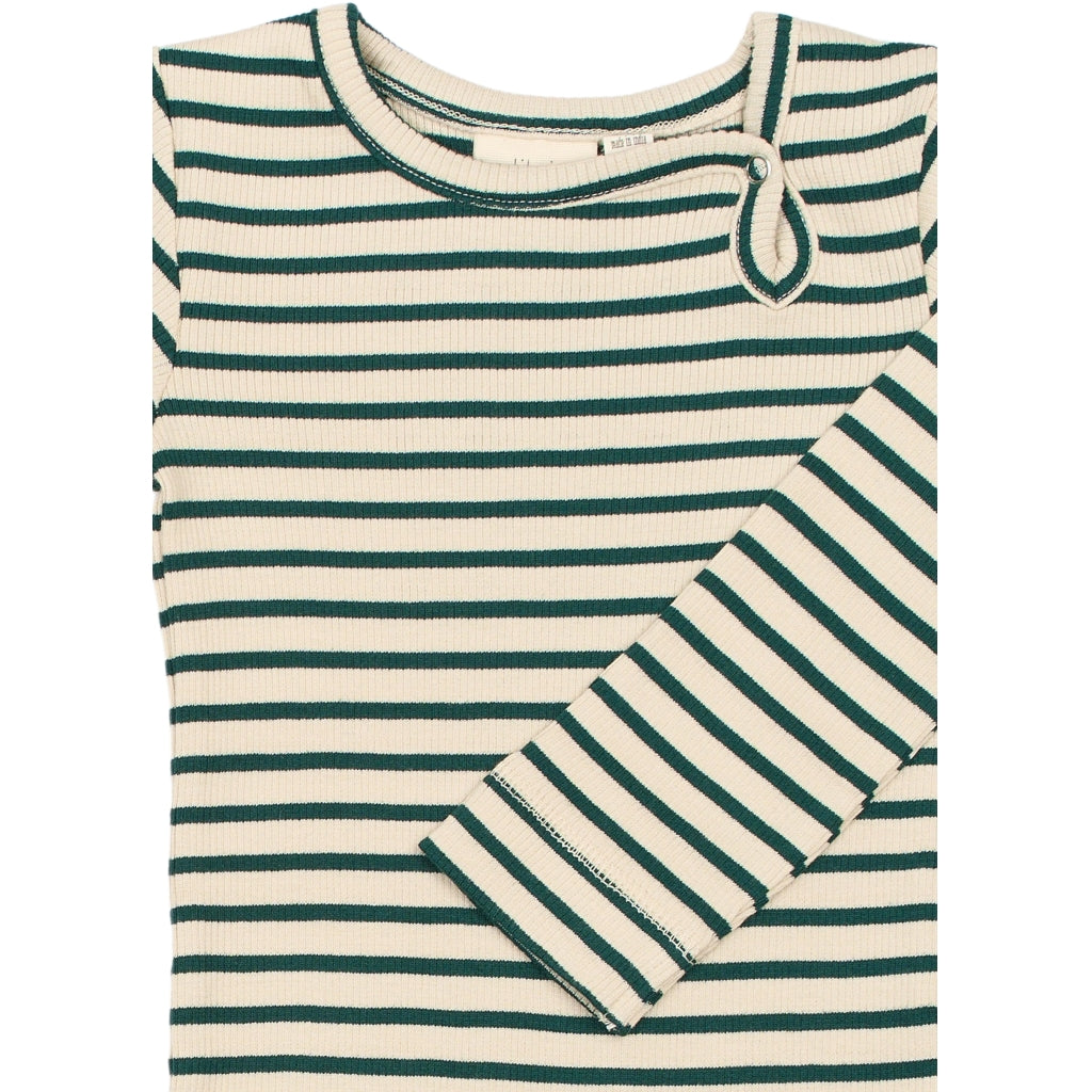 PETIT PIAO Jumpsuit L/S Modal Striped Heldragter Dark Sea/off white