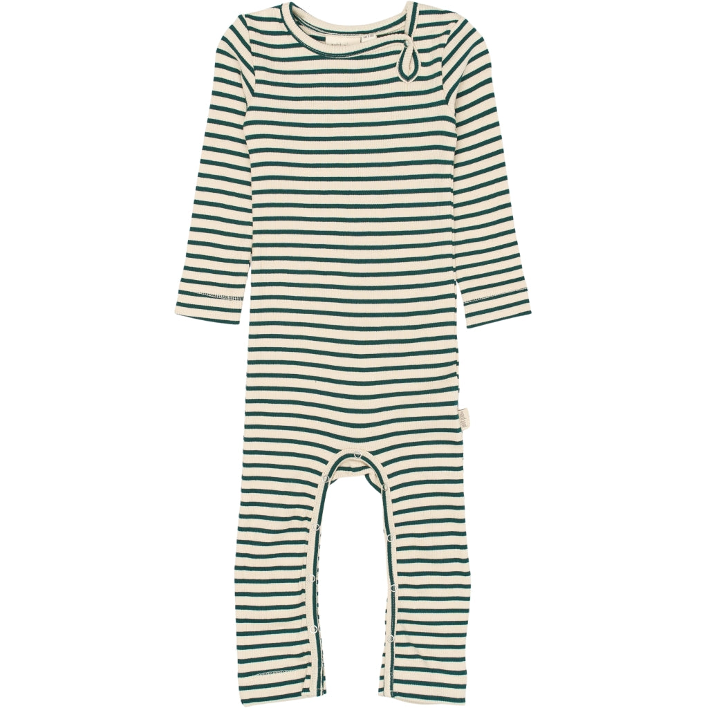 PETIT PIAO Jumpsuit L/S Modal Striped Heldragter Dark Sea/off white