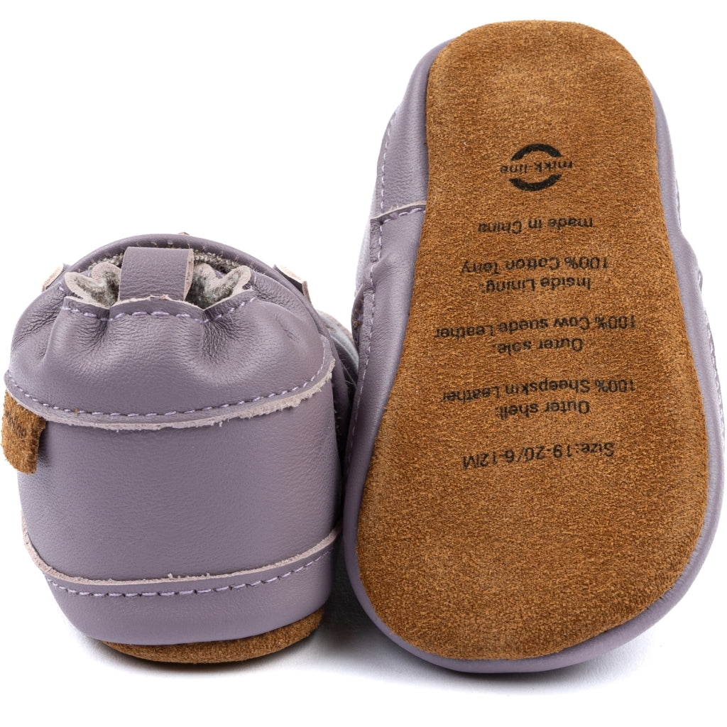 Mikk-Line Læder Hjemmesko (3D details) Slippers Lavender Aura