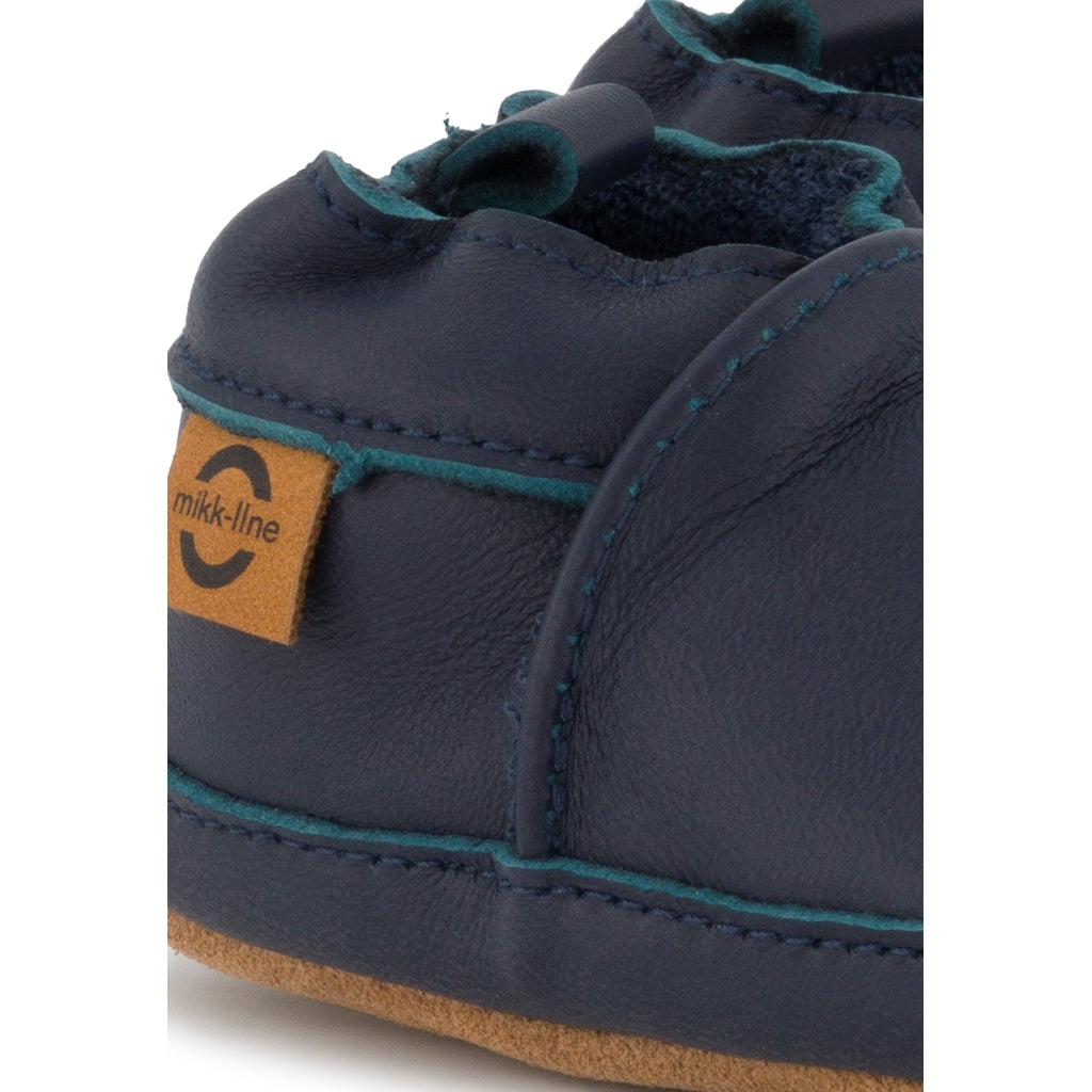Mikk-Line Læder Hjemmesko (Ensfarvet) Slippers Blue Nights