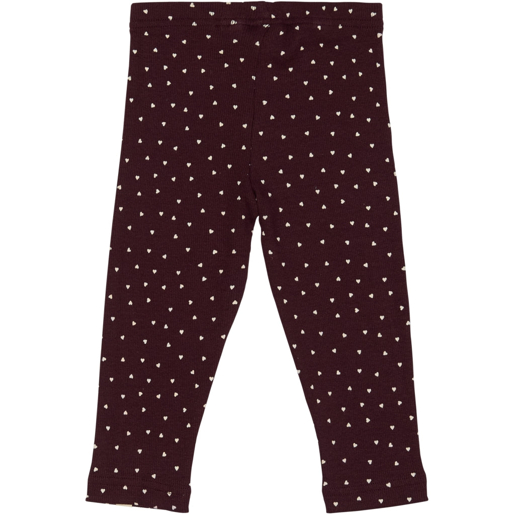 PETIT PIAO Legging Modal Leggings Dark Grape/White