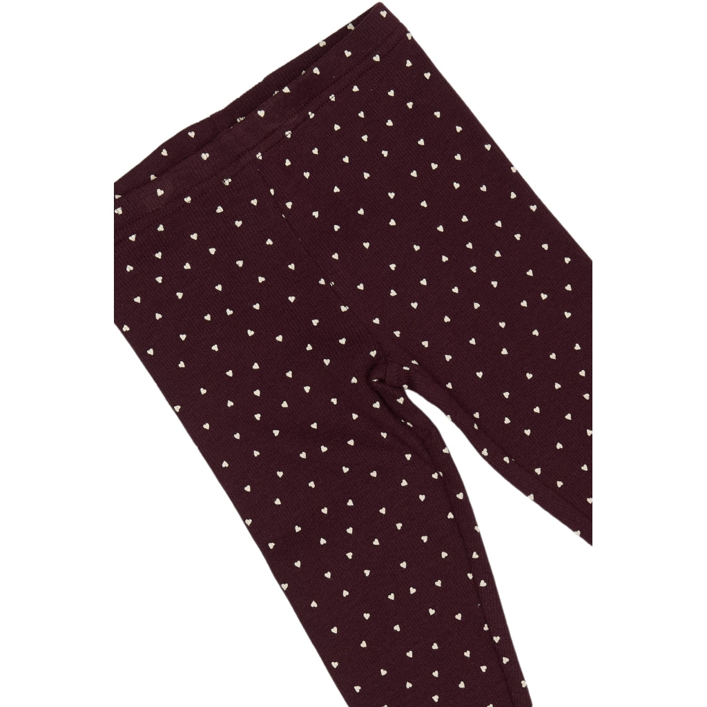 PETIT PIAO Legging Modal Leggings Dark Grape/White