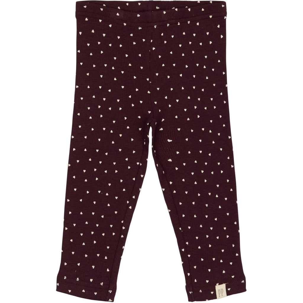 PETIT PIAO Legging Modal Leggings Dark Grape/White