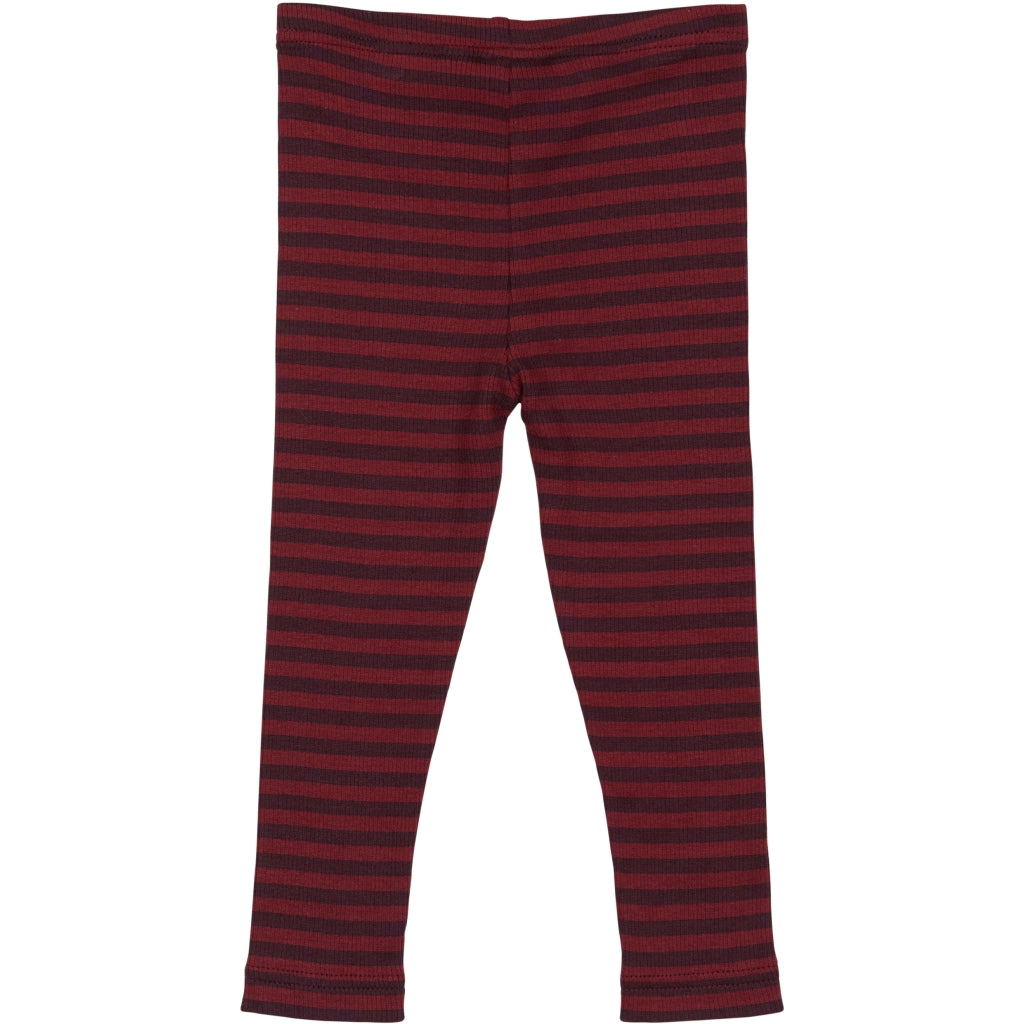 PETIT PIAO Legging Modal Striped Leggings Dark Grape/biking red
