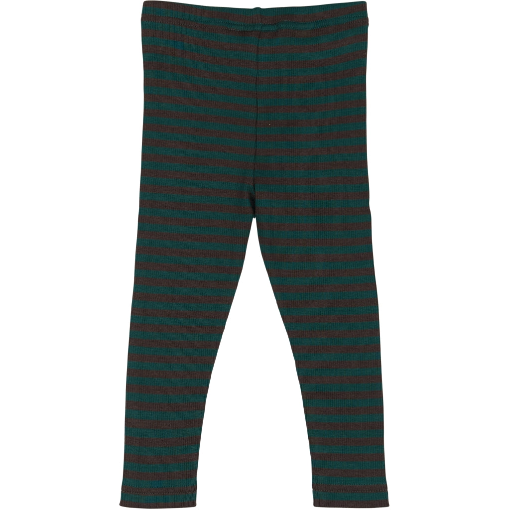 PETIT PIAO Legging Modal Striped Leggings Dark sea/coffe bean