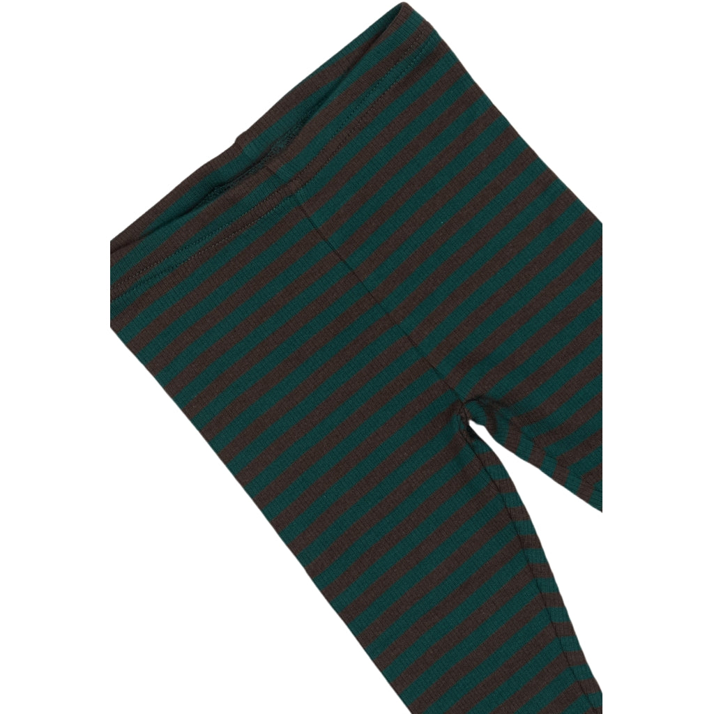 PETIT PIAO Legging Modal Striped Leggings Dark sea/coffe bean