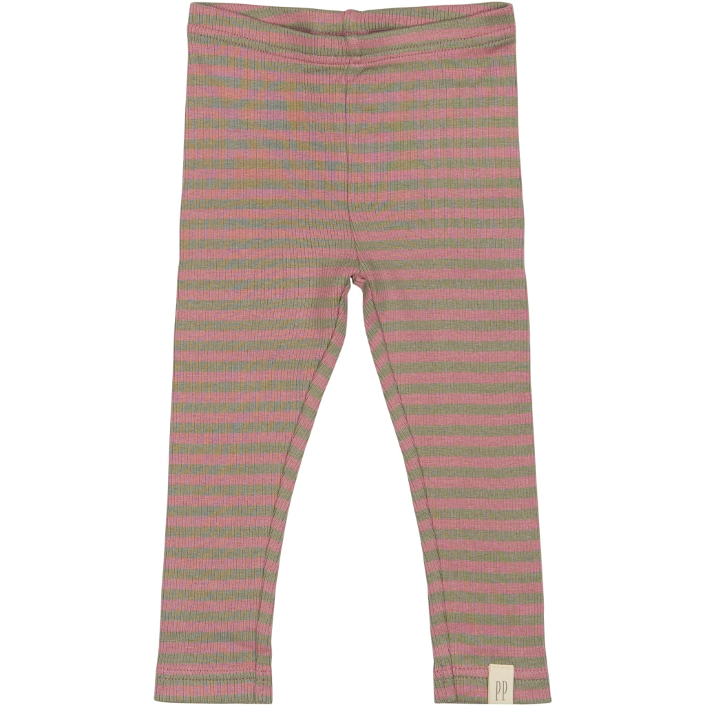 PETIT PIAO Legging Modal Striped Leggings Nostalgic rose/dusty moss